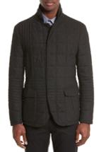 Men's Armani Collezioni Quilted Field Jacket Eu - Grey