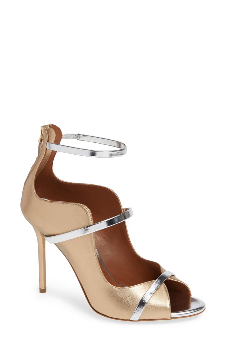 Women's Malone Souliers Mika Triple Band Sandal Us / 35.5eu - Metallic