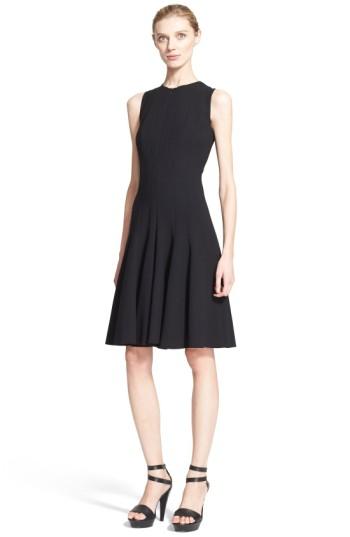 Women's Akris Sleeveless Godet Pleat Dress - Black
