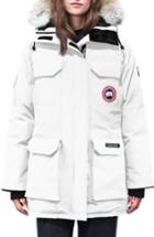 Women's Canada Goose Expedition Hooded Down Parka With Genuine Coyote Fur Trim (10-12) - White