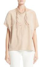 Women's Fabiana Filippi Side Tie Suede Top