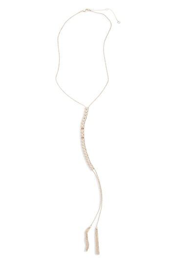 Women's Bp. Crystal Y-chain Necklace