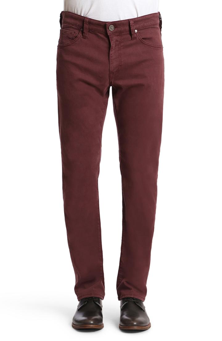 Men's 34 Heritage Courage Straight Leg Twill Pants X 34 - Burgundy
