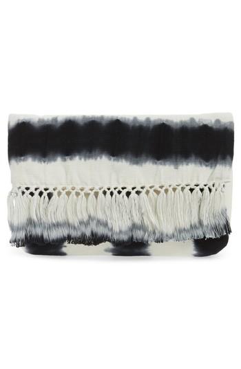 Mercado Global Margarita Fringe Clutch - Black
