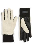 Women's Ugg Faux Shearling Touchscreen Compatible Gloves - Brown