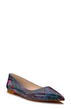 Women's Shoes Of Prey Pointy Toe Flat B - Purple