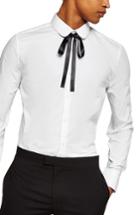 Men's Topman Penny Collar Shirt - White