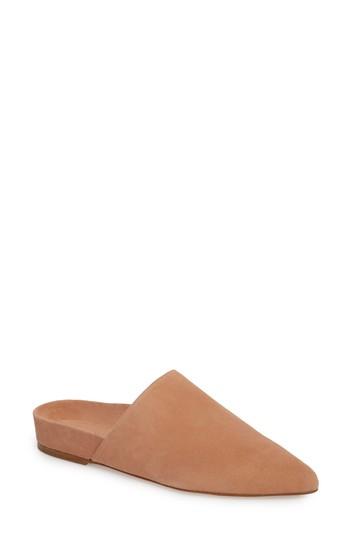 Women's Stuart Weitzman Studio Pointy Toe Flat Mule M - Beige
