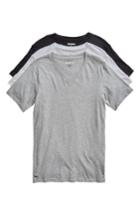 Men's Lacoste 3-pack Slim Fit V-neck T-shirts - Black