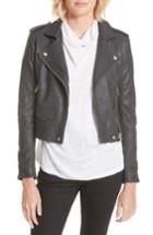 Women's Iro 'ashville' Lambskin Leather Moto Jacket Us / 38 Fr - Grey