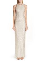 Women's Galvan Sequin Racerback Gown Us / 34 Fr - Metallic