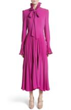 Women's Co Ruffle & Pleated Midi Dress - Pink