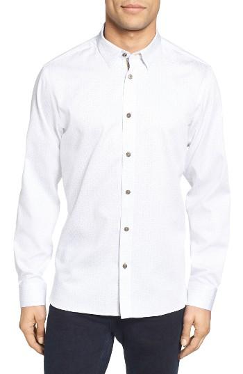 Men's Ted Baker London Lector Extra Trim Fit Dotted Circle Print Sport Shirt