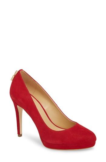 Women's Michael Michael Kors Antoinette Platform Pump M - Red
