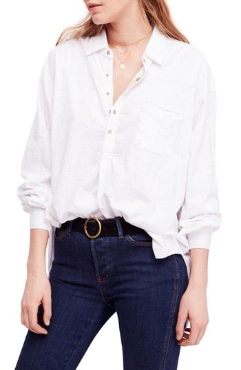 Women's Free People Love This Cotton Henley Top - White