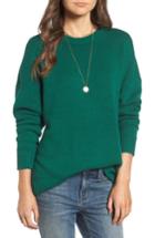 Women's Treasure & Bond X Something Navy Crewneck Sweater, Size - Green