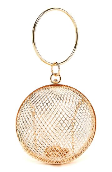 Like Dreams Round Cage Wristlet - Metallic