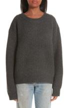 Women's Acne Studios Ribbed Oversized Sweater - Grey