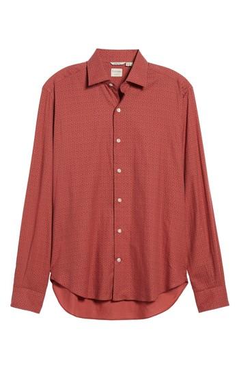 Men's Culturata Slim Fit Print Sport Shirt - Red