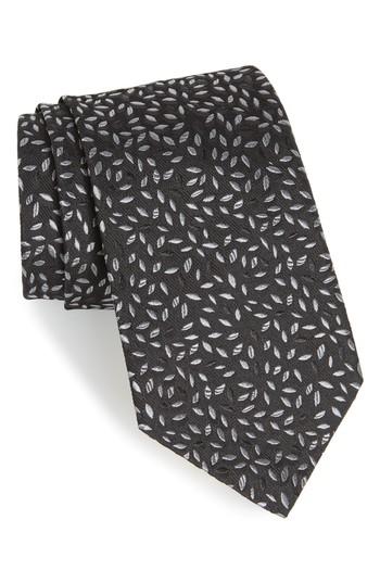 Men's John Varvatos Star Usa Leaves Silk Tie, Size - Black