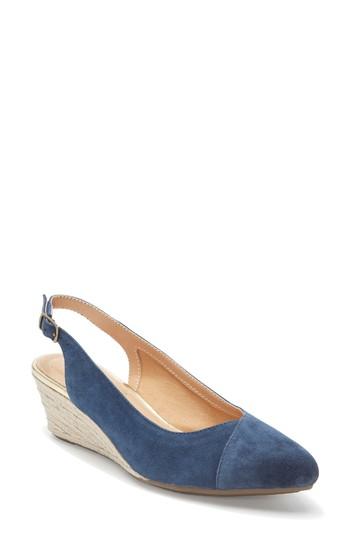 Women's Me Too Slingback Espadrille Wedge .5 M - Blue
