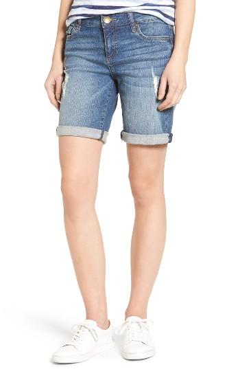 Women's Kut From The Kloth Catherine Distressed Denim Boyfriend Shorts