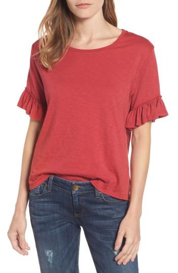 Women's Velvet By Graham & Spencer Ruffle Sleeve Tee