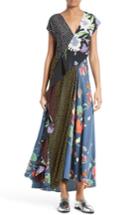 Women's Diane Von Furstenberg Faux Wrap Silk Maxi Dress