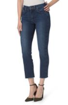 Women's Nydj Sheri Frayed Hem Slim Ankle Jeans - Blue