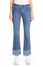 Women's Stella Mccartney Fringe Hem Kick Flare Jeans - Blue