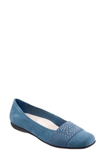 Women's Trotters Samantha Flat N - Blue