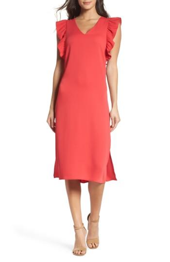 Women's Chelsea28 Ruffle Midi Dress - Red