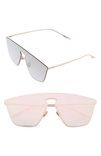Women's Sunnyside La 65mm Mirrored Shield Sunglasses - Pink