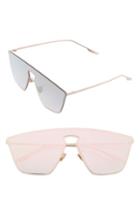 Women's Sunnyside La 65mm Mirrored Shield Sunglasses - Pink