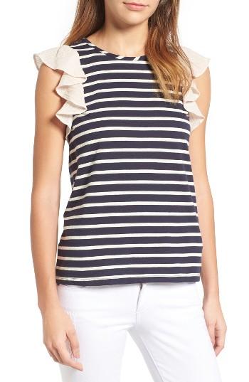 Women's Thml Flutter Sleeve Stripe Top