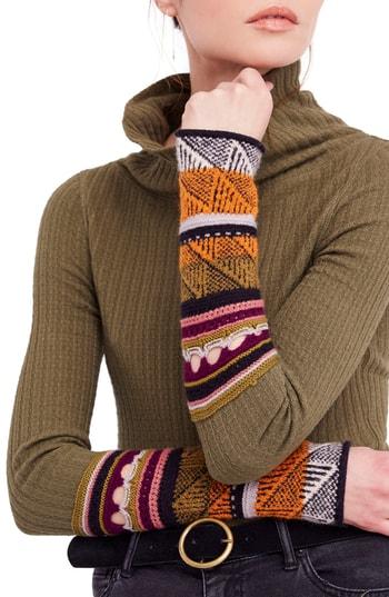 Women's Free People Mixed-up Cuff Sweater - Green