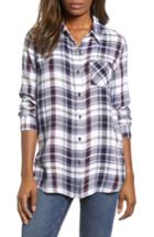 Women's Caslon Checkered Button Down Shirt - White