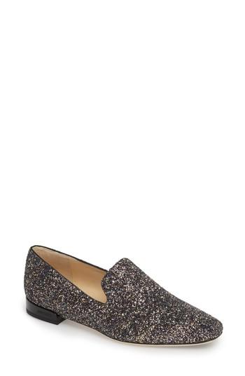 Women's Jimmy Choo Jaida Glitter Loafer Us / 35eu - Black