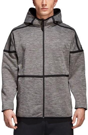 Men's Adidas Zne Regular Fit Reversible Hooded Jacket - Black