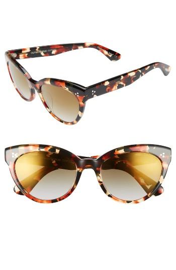 Women's Oliver Peoples Roella 55mm Cat Eye Sunglasses - Red