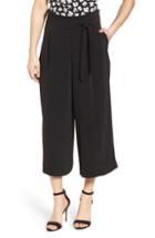 Women's Anne Klein Belted Cropped Trousers - Black