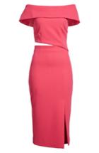 Women's Elliatt Serpentine One-shoulder Cutout Midi Dress - Pink
