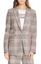 Women's Veronica Beard Fuller Houndstooth Dickey Jacket - Ivory