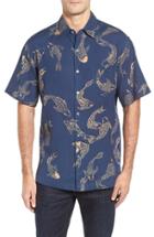 Men's Tori Richard Koi Pond Classic Fit Short Sleeve Sport Shirt - Blue