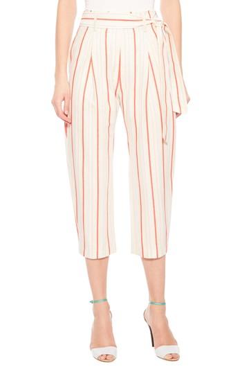 Women's Parker Ramsey Stripe Cotton Twill Pants - White