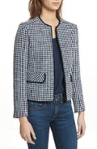 Women's Helene Berman Check Short Tweed Jacket - Blue
