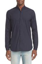 Men's The Kooples Trim Fit Band Collar Sport Shirt - Blue