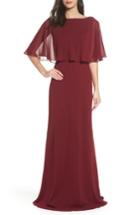 Women's La Femme Popover Chiffon Gown