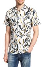 Men's Bonobos Riviera Slim Fit Leafy Print Sport Shirt - White