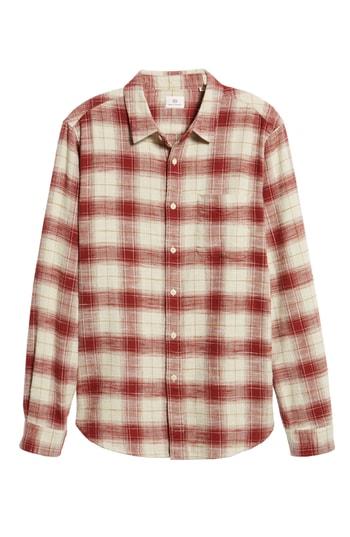 Men's Ag Colton Plaid Slim Fit Sport Shirt, Size - Red